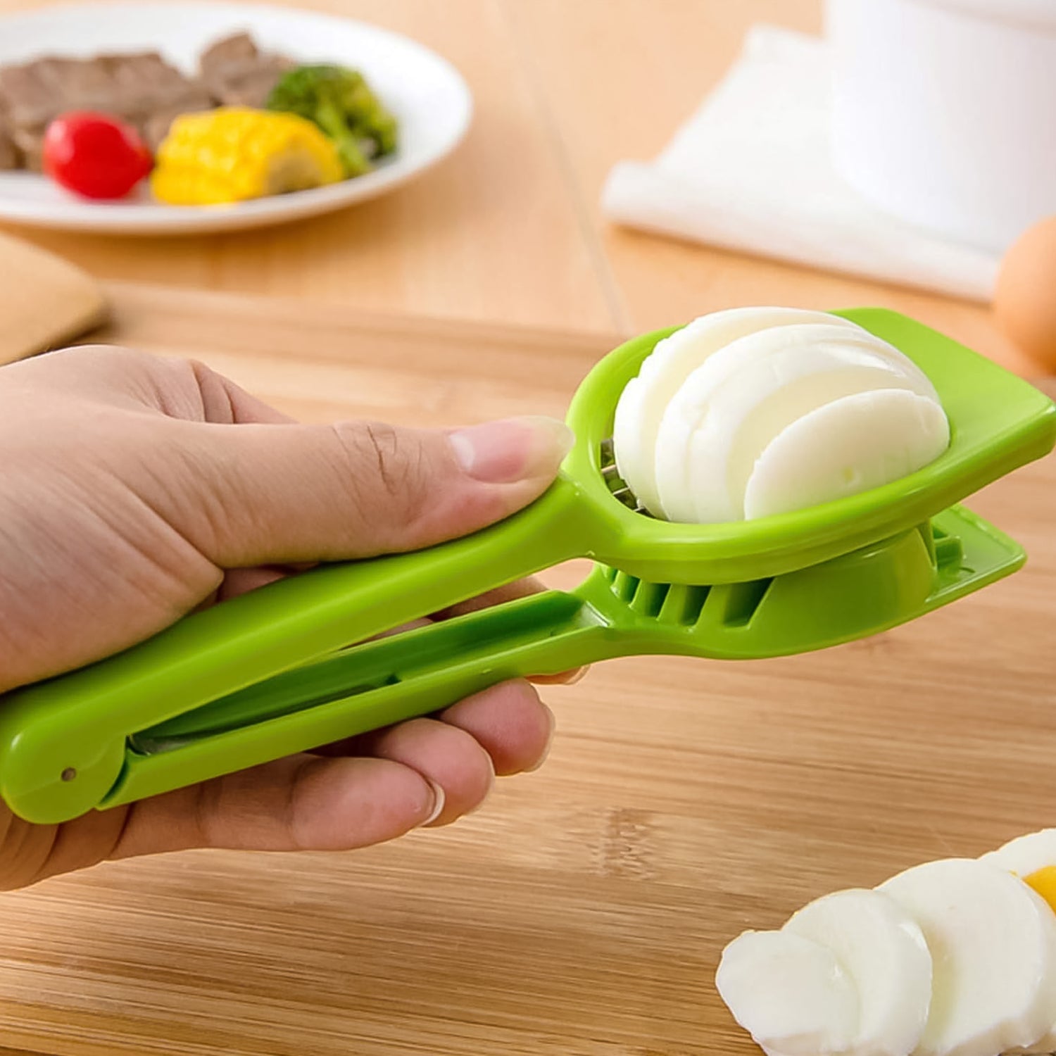 Multipurpose Slicer with Seven Blades, Egg Slicers Stainless Slicer, Strawberry, Tomato, Kiwi, Fruit Cutter, Divider Separator Multipurpose Slicer with Seven Blades, Egg Slicers Stainless Slicer, Strawberry, Tomato, Kiwi, Fruit Cutter, Divider Separator